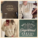 Mrs Clause Gingerbread Christmas Embroidered Sweatshirt Christmas Sweatshirt Funny Christmas Xmas Gift Womens Sweater Retro Christmas 1725070838814.jpg