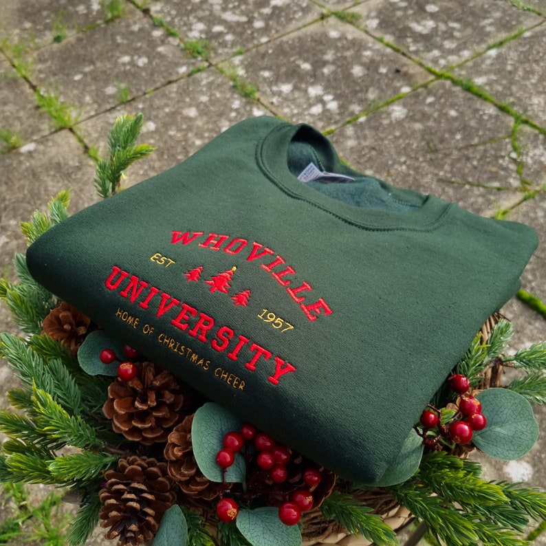 Christmas Whoville University Embroidered Sweatshirt Christmas Crewneck Christmas Jumper Christmas Hoodie Retro Vintage Sweatshirt 1725071444927.jpg