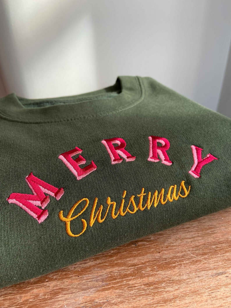 Retro Merry Christmas Embroidered Jumper Unisex Holidays Sweater Stocking Filler Vintage Festive Sweatshirt Embroidery 50s Gift Ideas 1725071799203.jpg