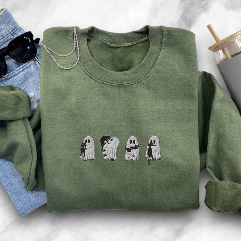 Embroidered Ghost Black Cats Sweatshirt Embroidered Ghost Cats Ghost With Black Cats Sweater Halloween Embroidery Spooky Season 1725522338085.jpg