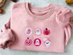 Halloween Cookies Boo Embroidered Sweatshirt Pink Spooky Season Crewneck Sweatshirt Ghost And Pumpkin Embroideredhalloween Sweatshirt 1725522612682.jpg