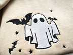 Ghost Embroidered Sweatshirt Little Ghost Bat Shirt Halloween Sweatshirt Halloween Embroidered Sweatshirt Ghost Sweatshirtspooky Season 1725522857285.jpg