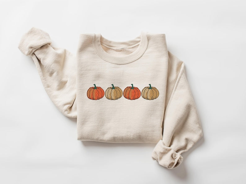 Embroidered Pumpkin Sweatshirt Embroidered Fall Sweatshirthalloween Sweatshirt Halloween Embroidered Sweatshirt Spooky Season Sweatshirt 1725868297366.jpg