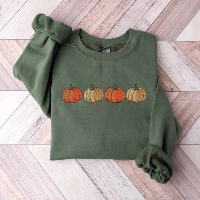 Embroidered Pumpkin Sweatshirt Embroidered Fall Sweatshirthalloween Sweatshirt Halloween Embroidered Sweatshirt Spooky Season Sweatshirt 1725868297417.jpg
