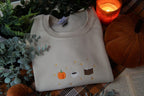 Autumn Icons Pullover Embroidered Jumper   Autumnal Sweatshirt   Fall Inspired Sweater   Pumpkin Coffee Cup And Book Autumn Design 1725954808868.jpg