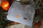 Autumn Icons Pullover Embroidered Jumper   Autumnal Sweatshirt   Fall Inspired Sweater   Pumpkin Coffee Cup And Book Autumn Design 1725954808988.jpg