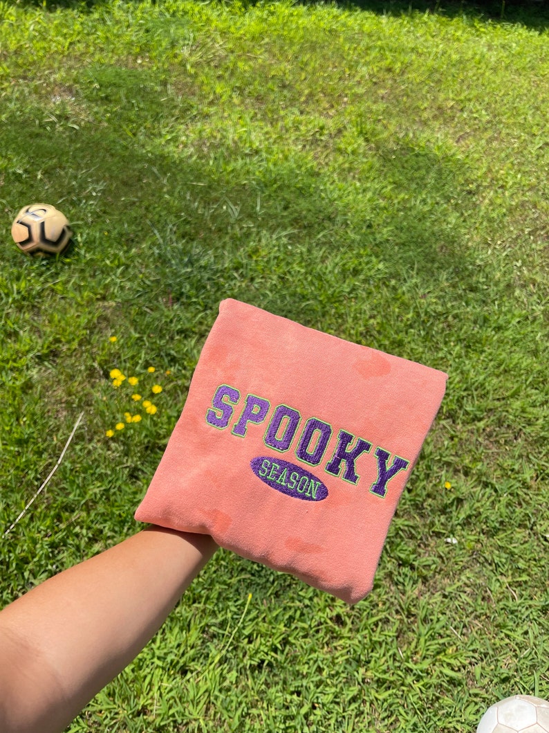 Halloween Sweatshirt Spooky Season Sweatshirt Halloween Crewneck Embroidered Halloween Sweatshirt Spooky Halloween Outfit Boo 1726721525591.jpg