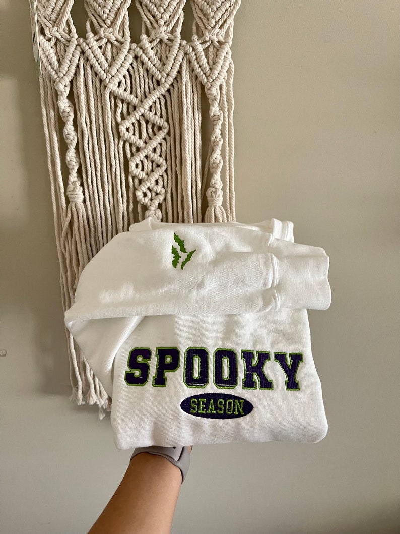 Halloween Sweatshirt Spooky Season Sweatshirt Halloween Crewneck Embroidered Halloween Sweatshirt Spooky Halloween Outfit Boo 1726721525604.jpg
