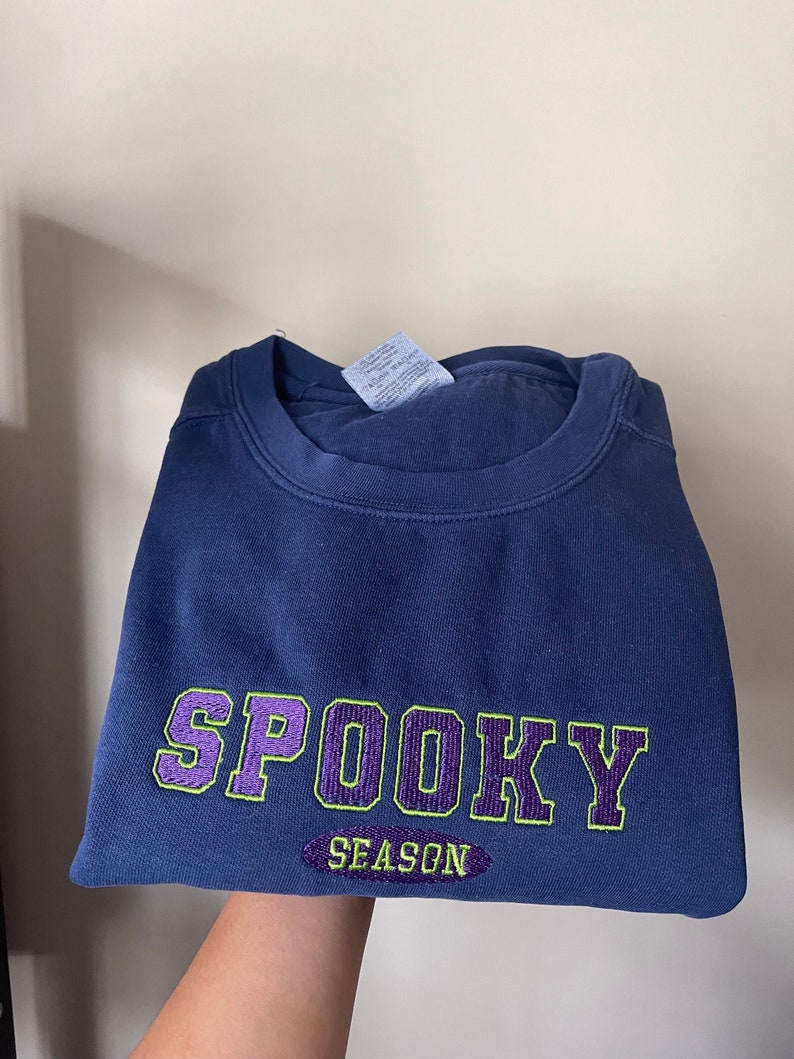 Halloween Sweatshirt Spooky Season Sweatshirt Halloween Crewneck Embroidered Halloween Sweatshirt Spooky Halloween Outfit Boo 1726721525652.jpg
