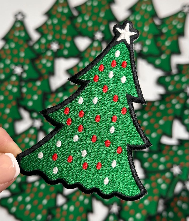Christmas Tree Patch Christmas Patches Winter Patches Santa Patch Santa Hat Christmas Present Patches Christmas Embroidered Patches 1726732481889.jpg