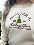 Farm Fresh Christmas Trees Embroidered Sweatshirt Christmas Gift For Friend Xmas Gift Family Gift 1726732956361.jpg