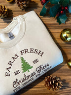 Farm Fresh Christmas Trees Embroidered Sweatshirt Christmas Gift For Friend Xmas Gift Family Gift 1726732956389.jpg