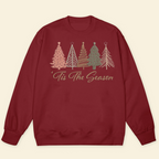 Tis The Season Embroidery Shirt Sweatshirt Hoodie Christmas Trees Sweatshirt Womens Christmas Sweatshirt Holiday Sweater Cute Christmas Sweatshirt Christmas Gift Winter Shirt 1726734274534.png