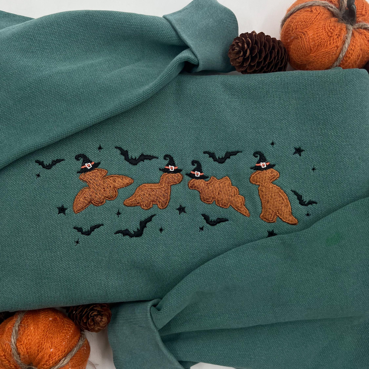 Dino Nuggets Halloween Sweater Fall Crewneck Halloween Embroidered Sweatshirt Fall Sweatshirt Fall Shirt Spooky Season Halloween 1726805786721.png