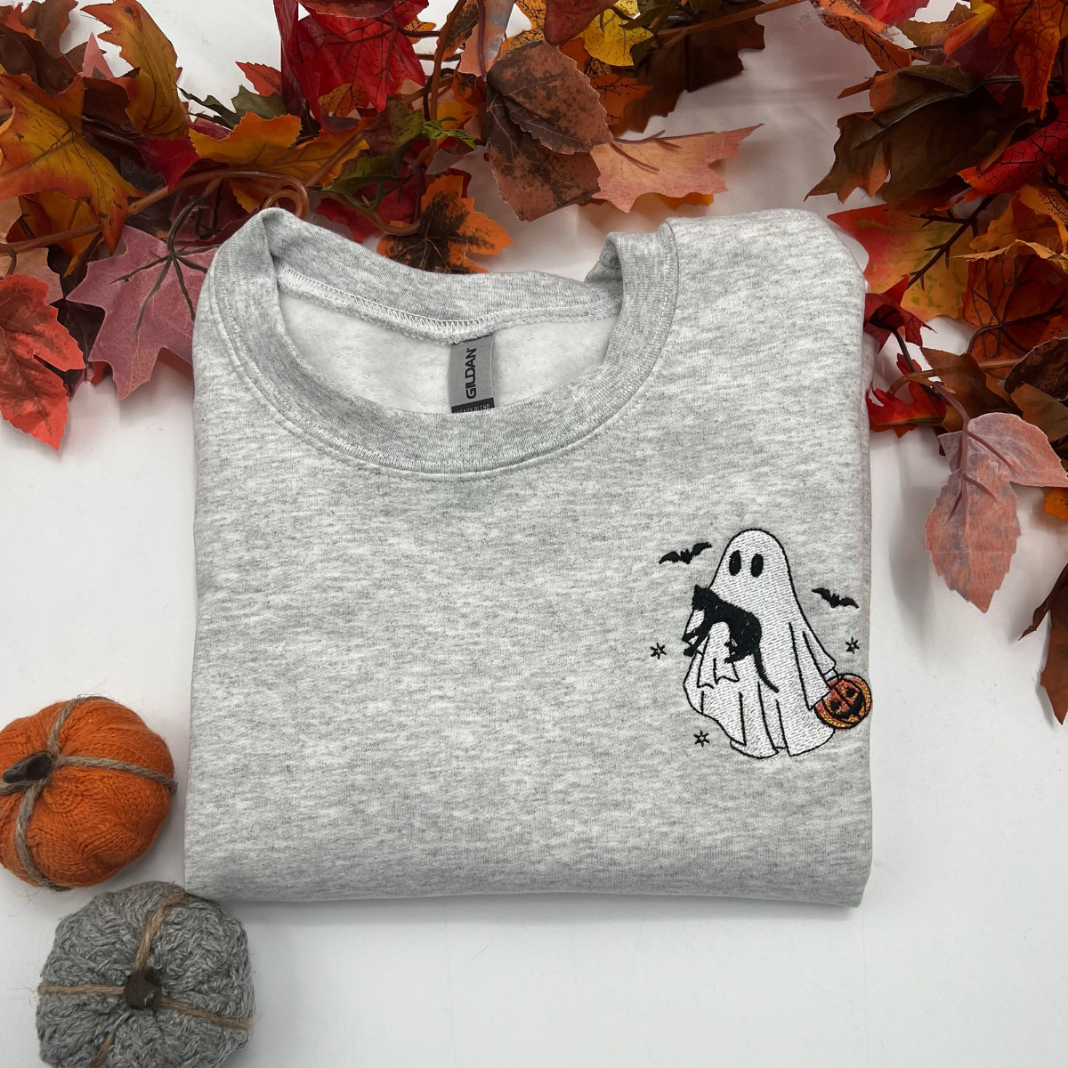 Ghost Pumpkin Spooky Season Ghost Shirt Cute Ghost Black Cat Halloween Sweatshirt Embroidered Ghost Cats Sweatshirt Cat Lover Shirt 1726807455908.png