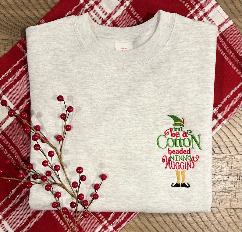 Cotton Headed  Christmas Crewneck  Embroidered Christmas Sweater 1726807734930.jpg