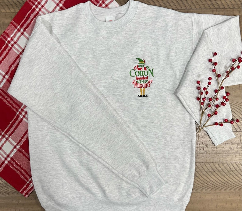 Cotton Headed  Christmas Crewneck  Embroidered Christmas Sweater 1726807734987.jpg