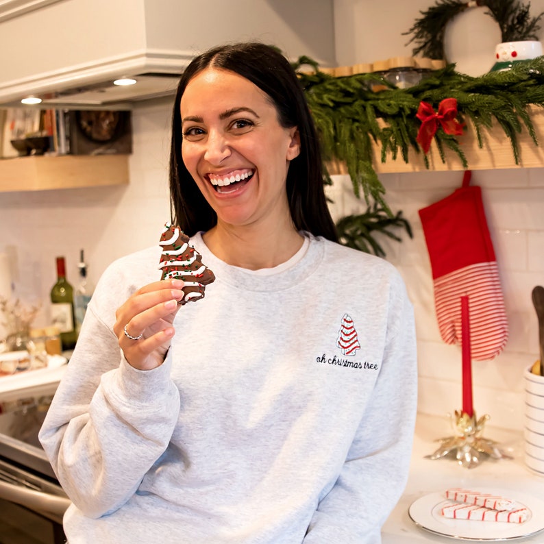 Oh Christmas Tree Little Debbie Embroidered Gemma Sweatshirt  Nostalgic Christmas Crewneck  Festive Holiday Top 1726815427907.jpg