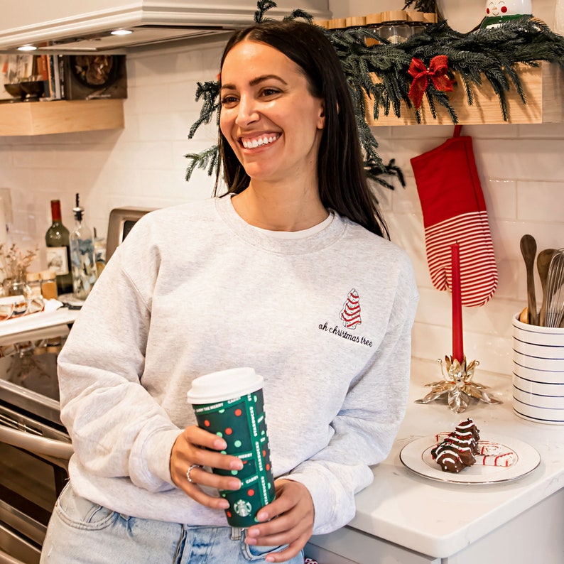 Oh Christmas Tree Little Debbie Embroidered Gemma Sweatshirt  Nostalgic Christmas Crewneck  Festive Holiday Top 1726815427973.jpg