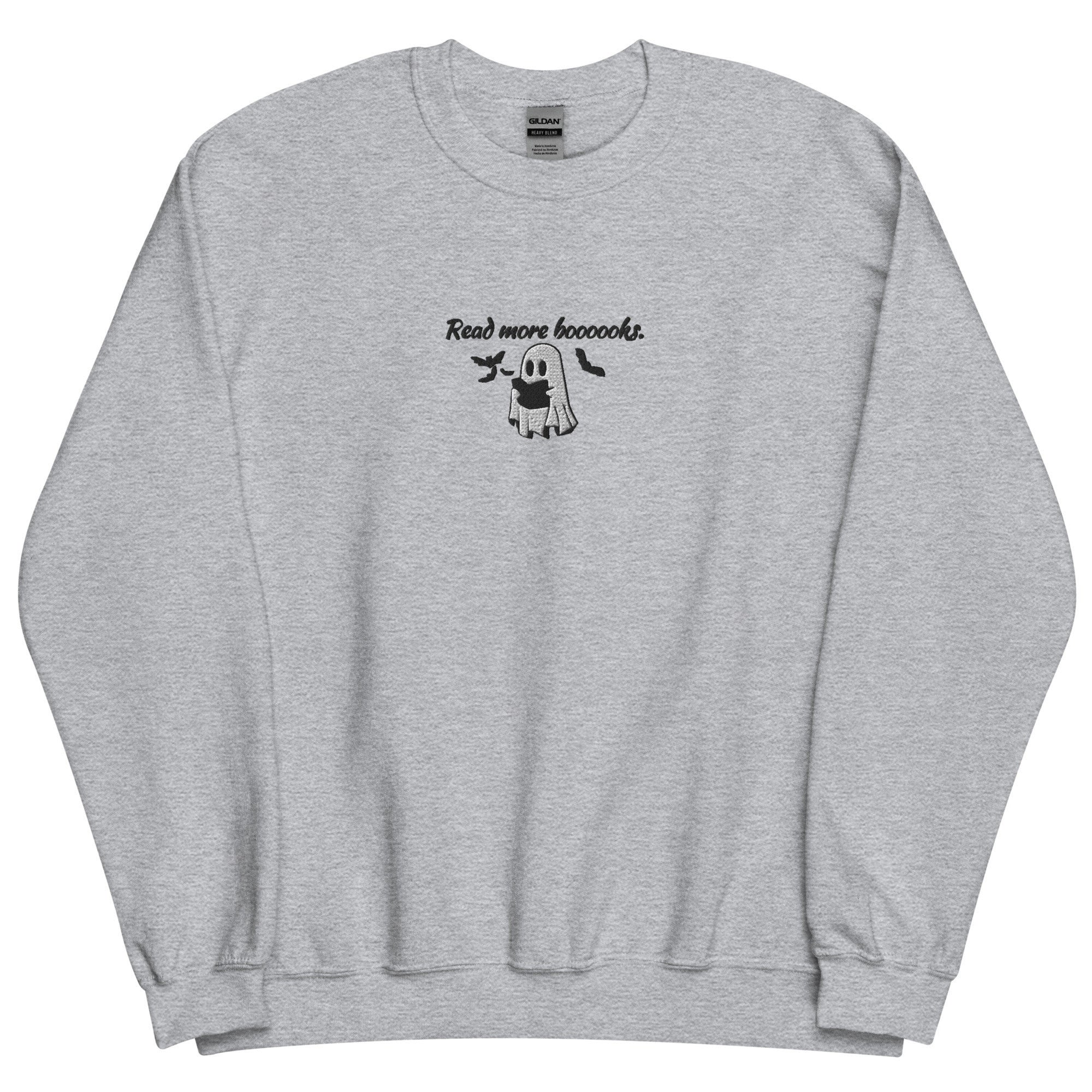 Read More Books Embroidered Halloween Sweatshirt Cute Ghost Shirt Booktok Gift For Book Lovers 1726816521957.jpg