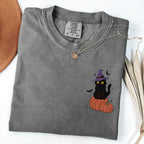 Cute Cat Halloween Shirt Embroidered Fall Shirt Retro Spooky Season Tee Cat Halloween T Shirt Pumpkin Tshirt Fall Crewneck 1726818734468.jpg