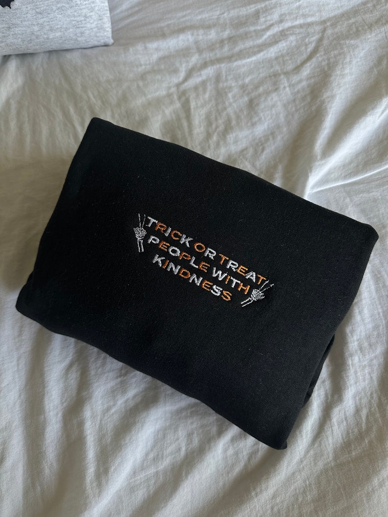 Trick Or Treat People With Kindness Spooky Season Embroidered Sweatshirt Halloween Embroidered Crewneck Sweatshirt Embroidered Adult 1726818784286.jpg