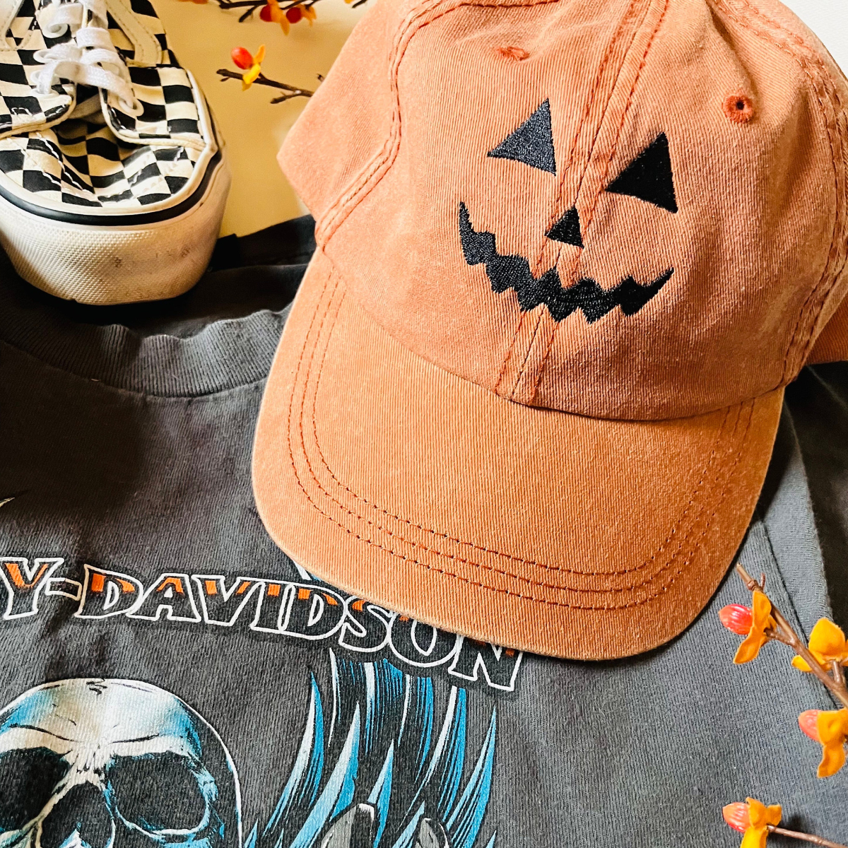 Best Seller Halloween Pumpkin Embroidered Cap 1727083764709.png