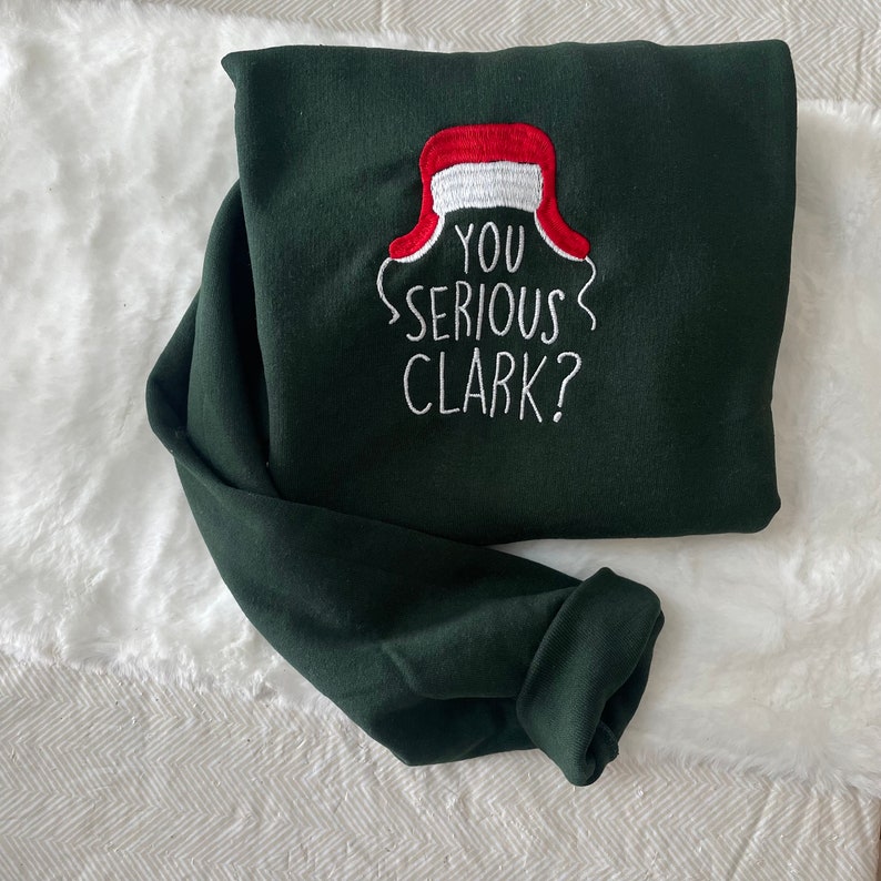 Are You Serious Clark Embroidered Sweatshirt   Griswold Family Christmas   Griswold Christmas  Christmas Gift   Funny Crewneck  Griswold 1727756761505.jpg