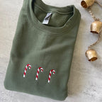 Embroidered Candy Cane Sweatshirt Candy Cane Crewneck Sweatshirt Embroidered Christmas Sweatshirt Christmas Candy Cane Sweatshirt 1727840199003.jpg