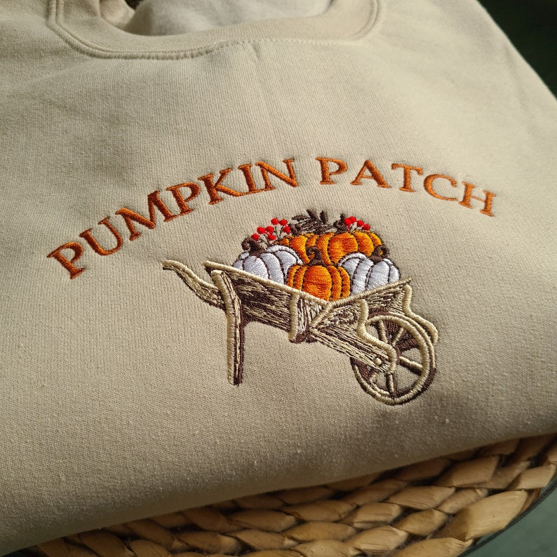 Pumpkin Patch Embroidered Crewneck Halloween Embroidered Sweatshirt Pumpkin Crewneck Vintage Halloween Sweatshirt Halloween Gift Unisex 1727853079964.jpg