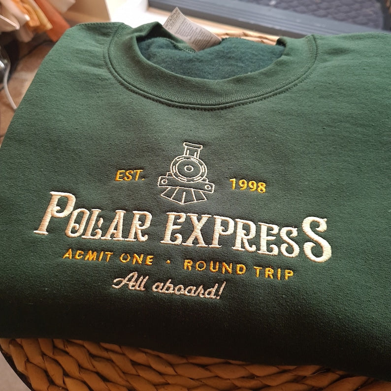 Polar Express Christmas Embroidered Sweatshirt Christmas Embroidery Sweatshirt Polar Express Crewneck Vintage Christmas Crewneck 1727861147506.jpg