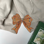 Christmas Embroidered Sweatshirt Merry Side Bow Cut Out Sweatshirt Plaid Christmas Pullover Trendy Coquette Bow Side Bow Sweatshirt 1730082038103.jpg