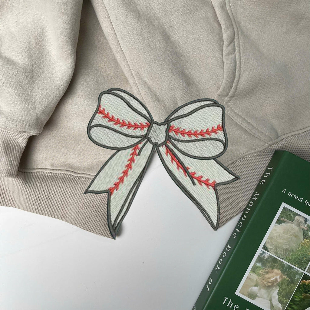 Christmas Embroidered Sweatshirt Baseball Side Bow Cut Out Sweatshirt Plaid Christmas Pullover Trendy Coquette Bow Side Bow Sweatshirt 1730086277736.jpg