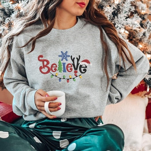 Embroidered Believe Christmas Sweatshirt Embroidered Tis The Season Believe Christmas Tee Merry Christmas Merry And Brightwinter Hoodie 1732071932593.jpg