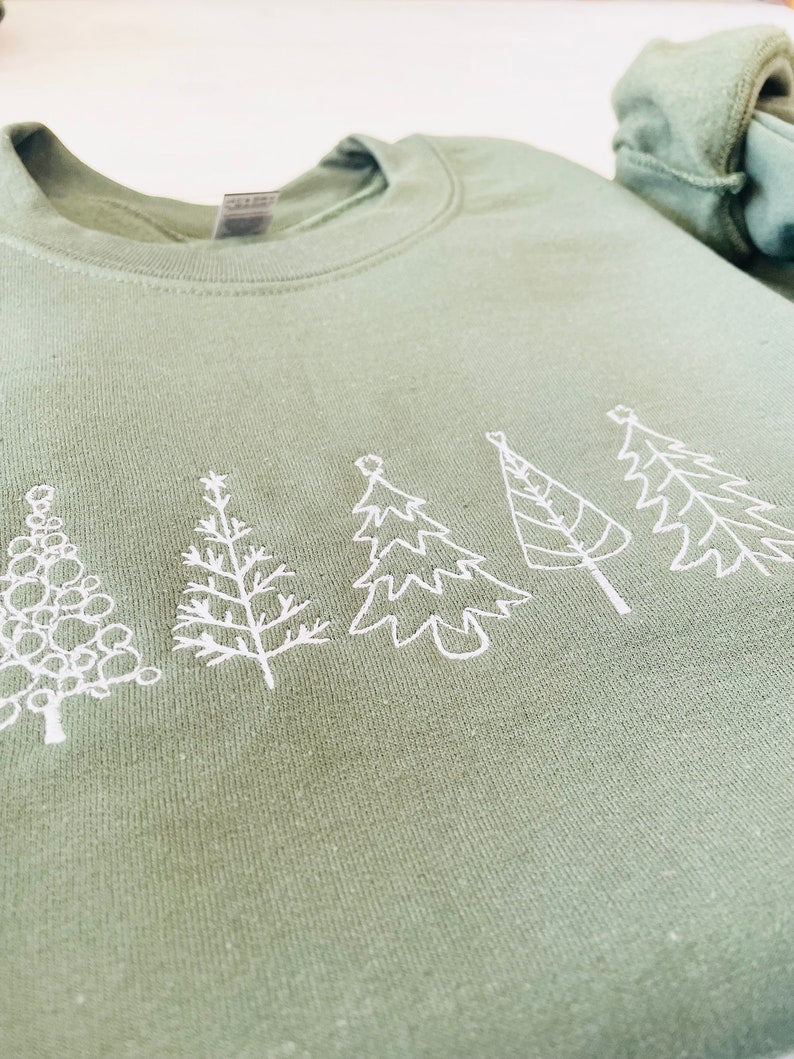 Christmas Tree Embroidered Sweatshirt Christmas Sweatshirt Embroidered Christmas Sweatshirt Christmas Embroidery Sweatshirt 1732090956675.jpg