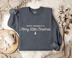 Embroidered Merry Little Christmas Sweatshirt Merry Christmas Shirt For Women Cute Christmas Sweater Women Xmas Shirt 1732242873764.jpg