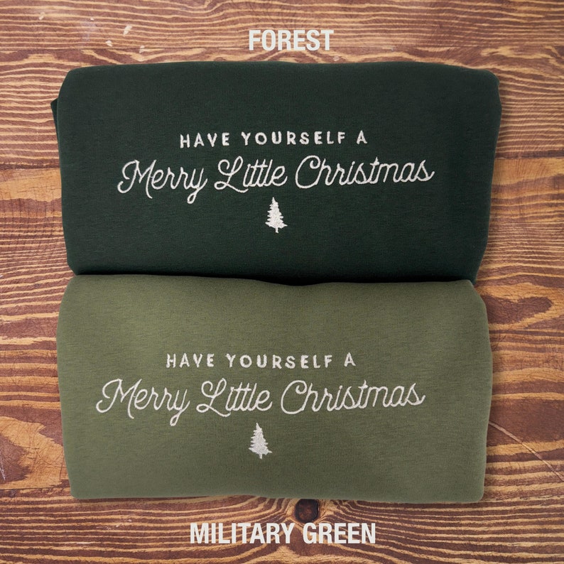 Embroidered Merry Little Christmas Sweatshirt Merry Christmas Shirt For Women Cute Christmas Sweater Women Xmas Shirt 1732242873781.jpg