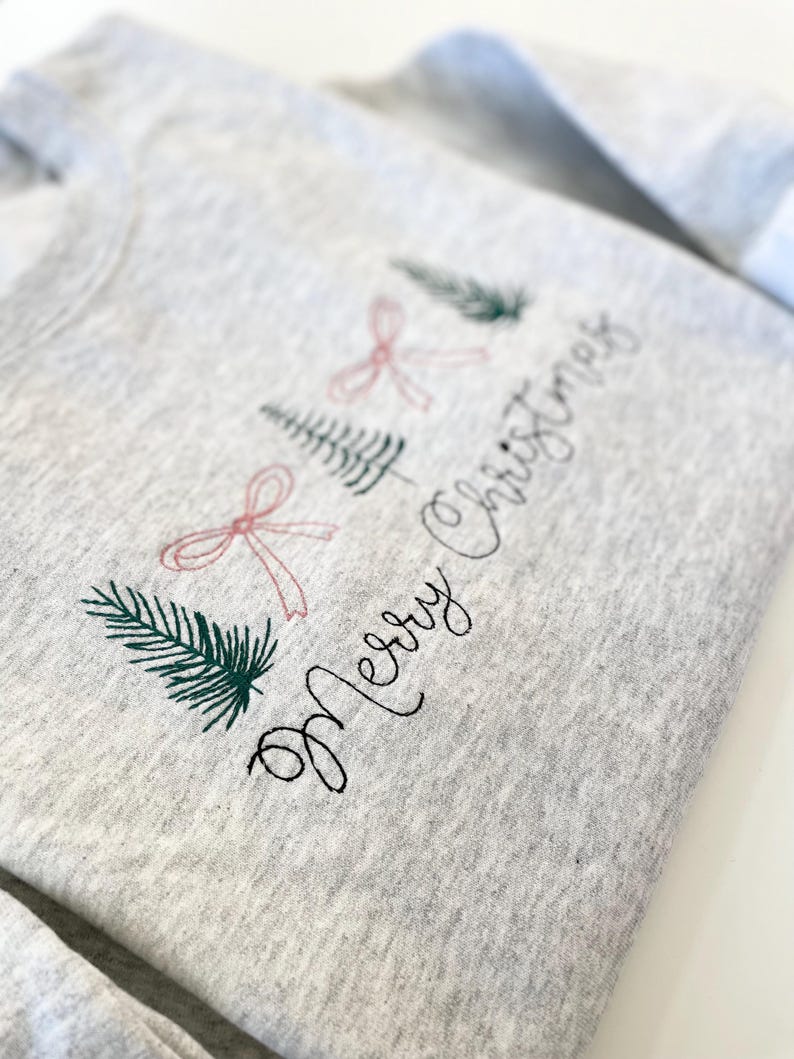 Embroidered Christmas Sweatshirt Christmas Tree Sweater Womens Christmas Outfit 1732243523865.jpg