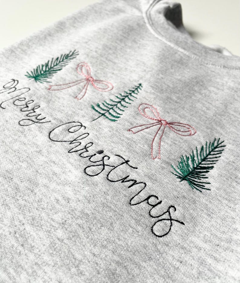 Embroidered Christmas Sweatshirt Christmas Tree Sweater Womens Christmas Outfit 1732243524425.jpg