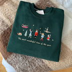 The Most Wonderfull Time Of The Year Embroidered Christmas Sweatshirt 1732248099745.png