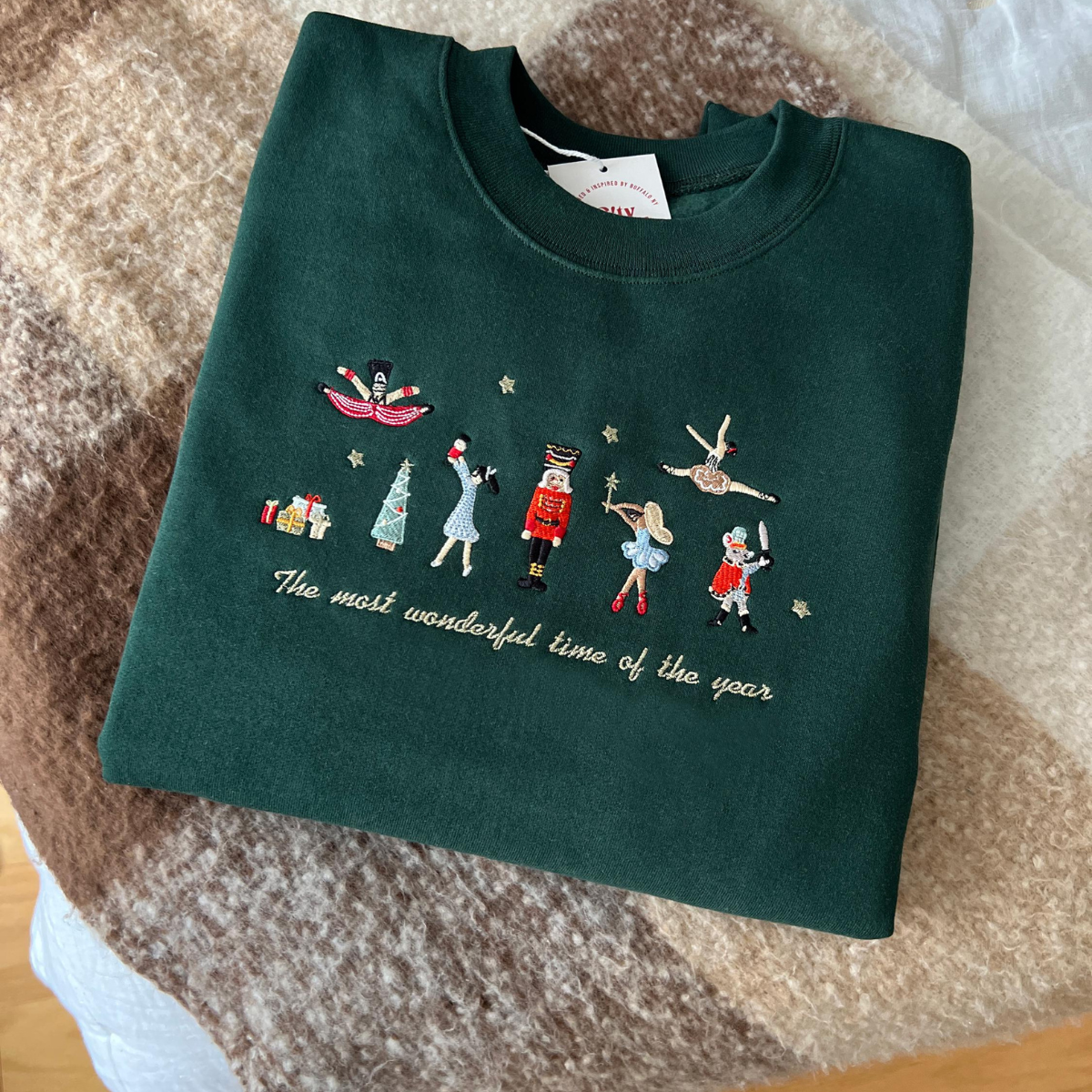 The Most Wonderfull Time Of The Year Embroidered Christmas Sweatshirt 1732248099745.png