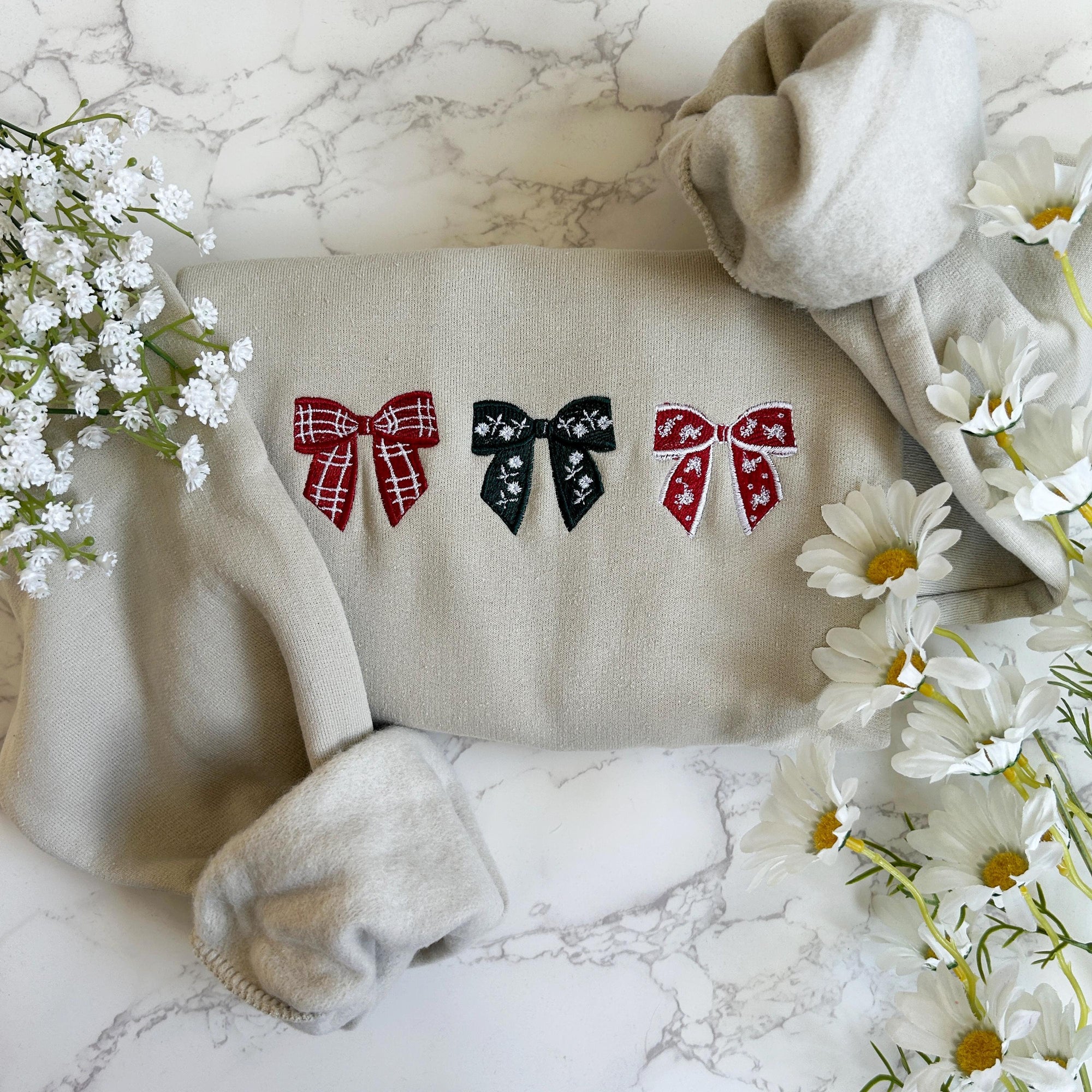 Embroidered Christmas Bow Sweatshirt Embroidered Christmas Crewneck Sweatshirt Embroidered Coquette Christmas Sweater Custom Xmas Gift 1732261705475.jpg