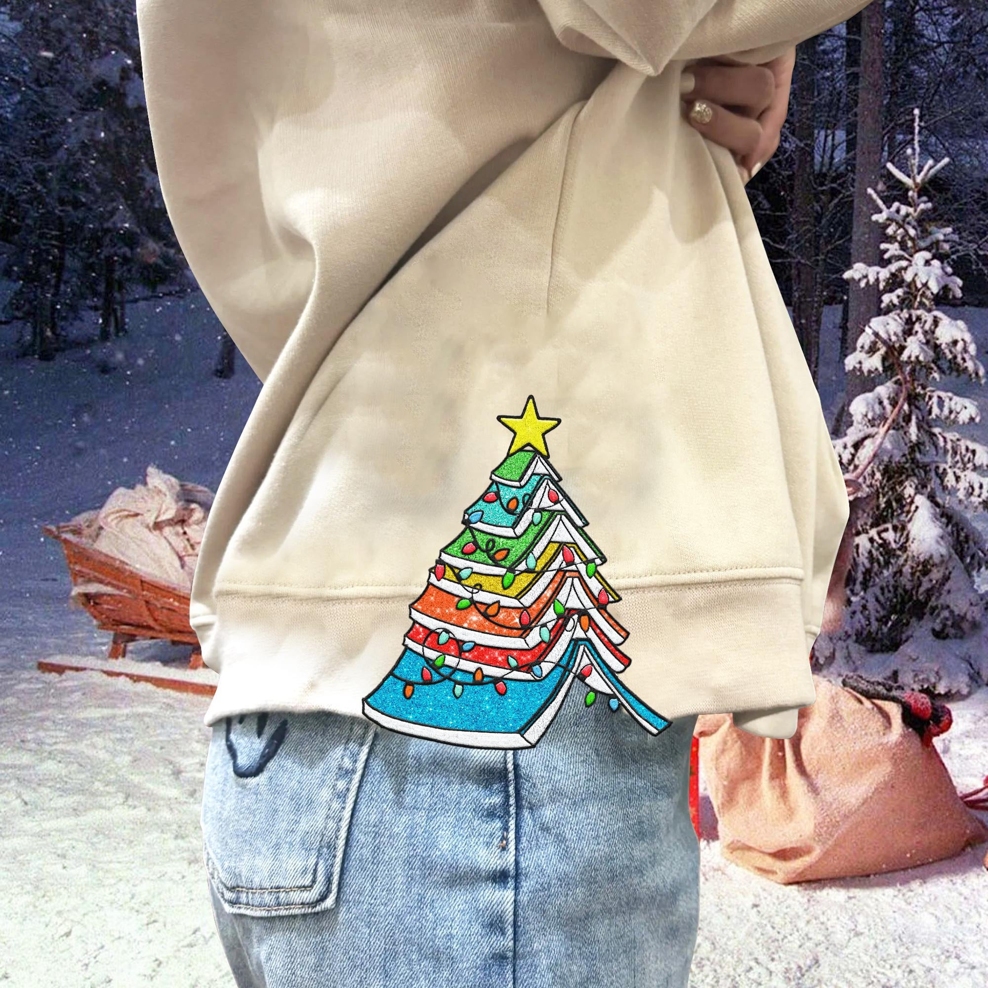 Side Bow Applique Sweatshirt Embroidery Design Christmas Books Bow Christmas Embroidery Sweatshirt 1732262308078.jpg