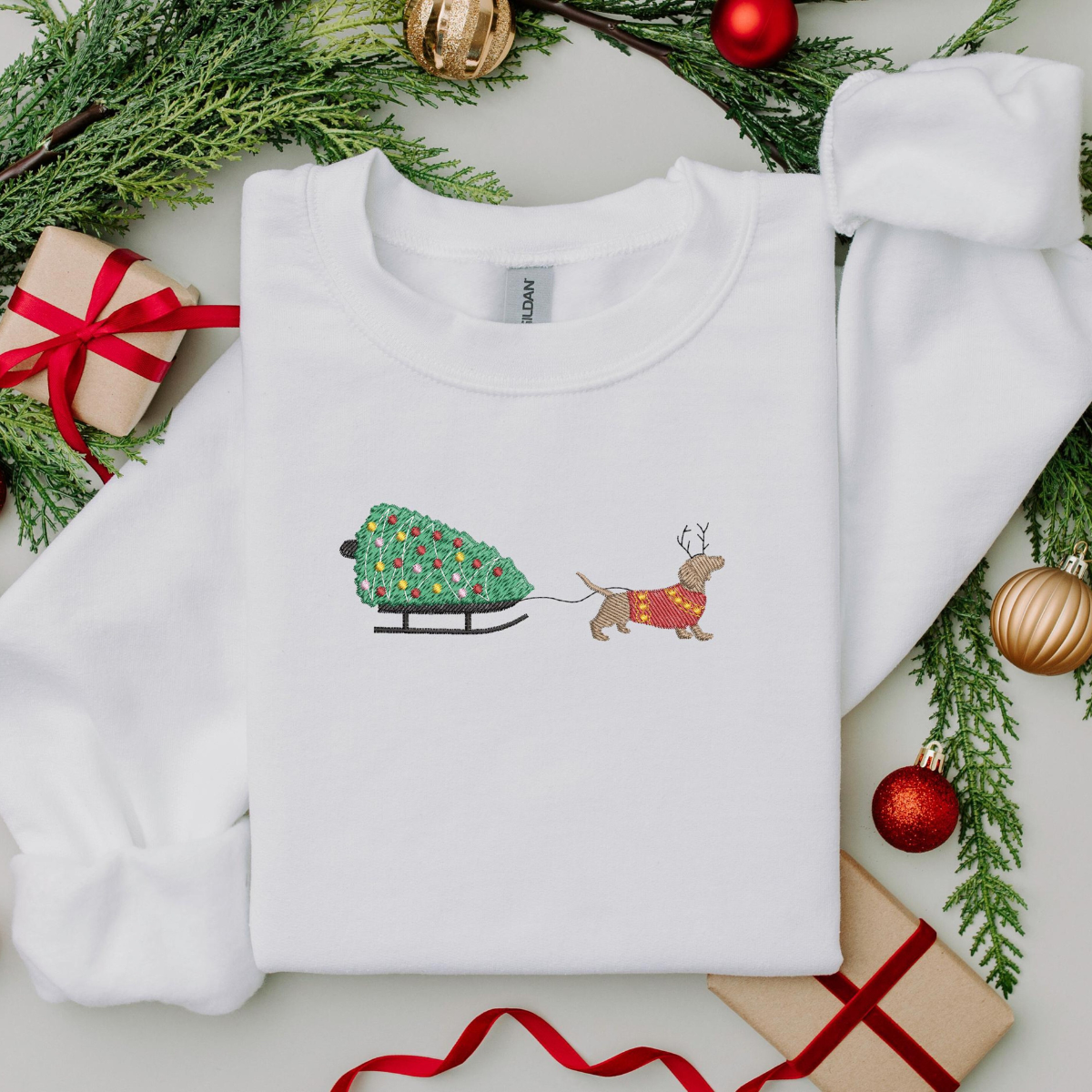 Embroidered Christmas Dog Dog Mom Christmas Gift  Dog Lover Gift Dog Embroidered Christmas Sweatshirt Dog Lover Embroidered T Shirt 1732327769298.png