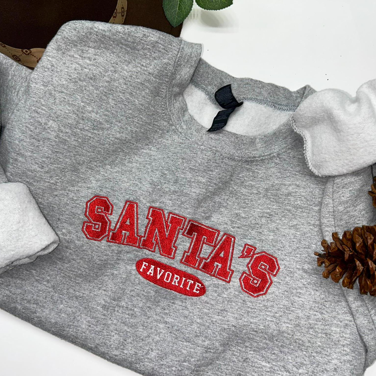 Santas Favorite Sweater Embroidered Christmas Sweatshirt Family Christmas Christmas Gift Merry And Bright Embroidery Sweatshirt 1732331158945.png