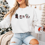Cute Cat Christmas Embroidered Sweatshirt Cat Lover Gift For Christmas Cat Mommy Shirt Winter Shirt Cat Lover Embroidered Sweatshirt 1732332378652.png