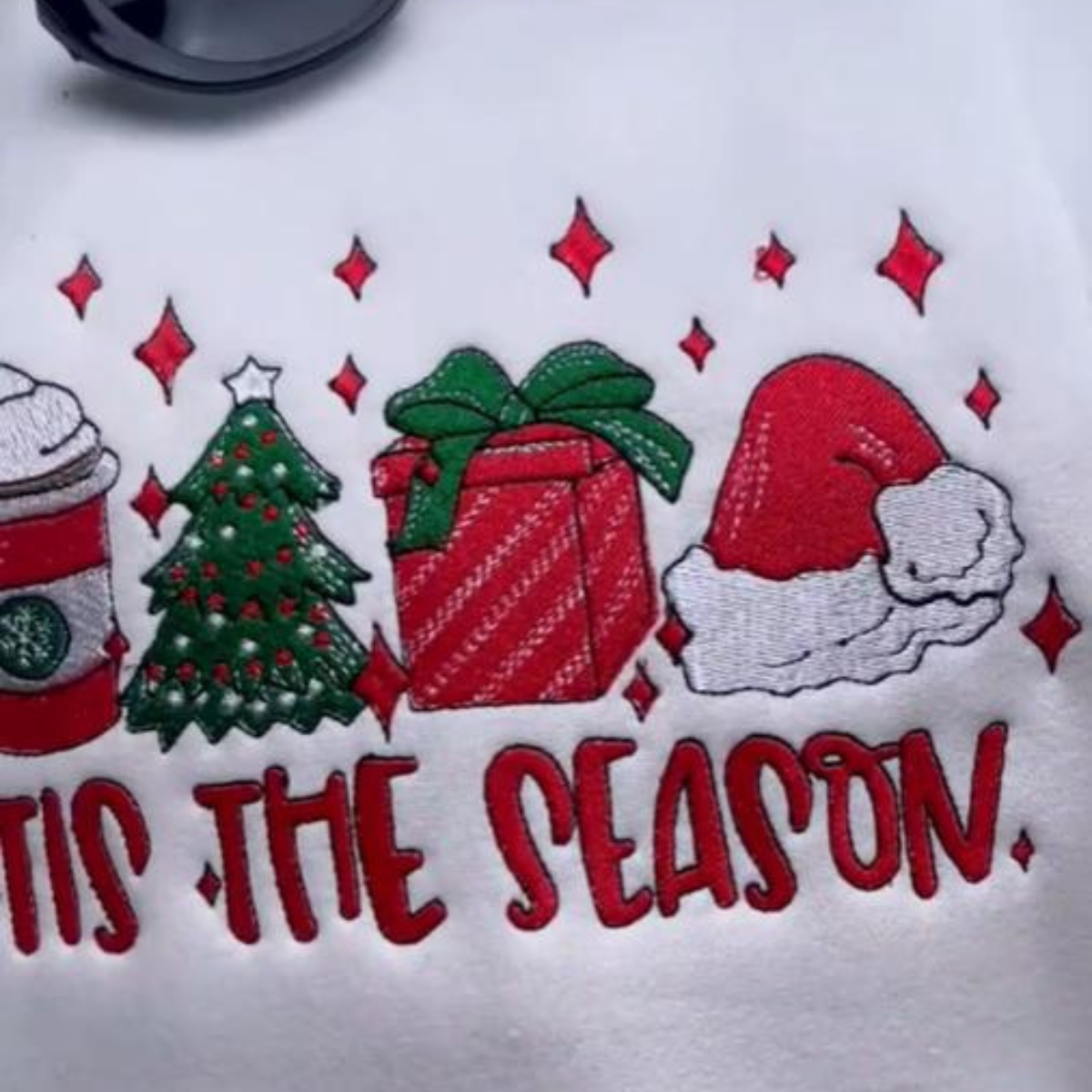 Tis The Season Embroidered Side Bow Glitter Sweatshirt Candy Cane Side Bow Sweatshirt Side Bow Applique Sweatshirt Trendy Coquette Bow 1732336040581.png