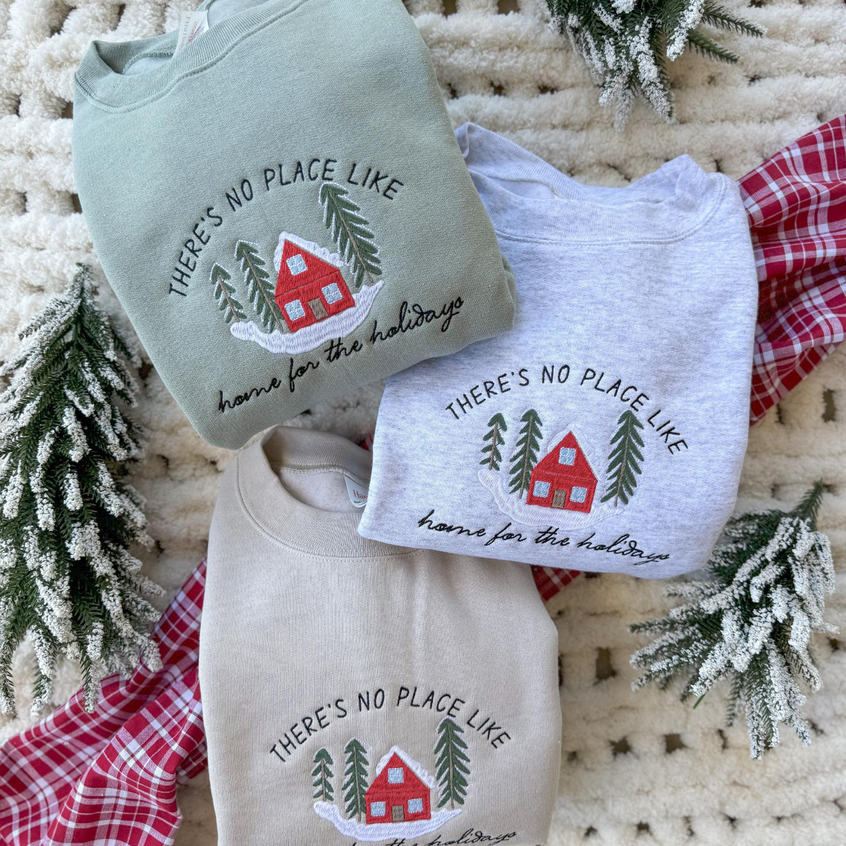 Home For The Holidays Embroidered Sweatshirt   Embroidered Christmas Pullover 1732589086027.png