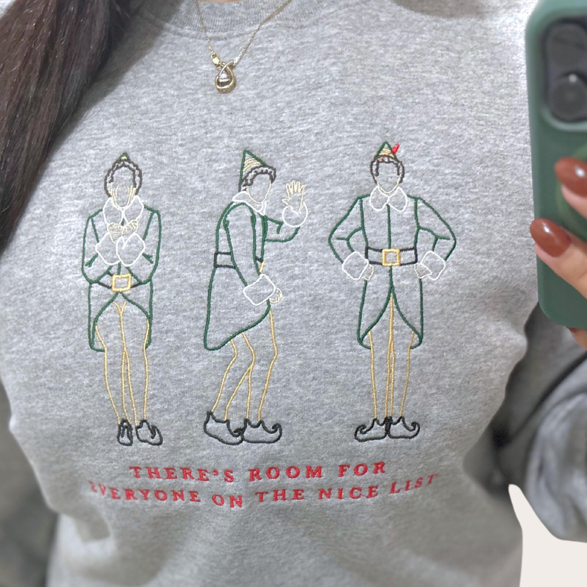 Elf Christmas Embroidered Sweatshirt Elf Movie Sweater Funny Trendy Sweatshirt Christmas Buddy Crewneck Holiday Xmas Movies Oversized 1732594251794.png