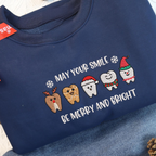 May Your Smile Be Merry Bright Embroidered Sweatshirt Matching Christmas Shirt Dental Squad Christmas Dentist Dental Assistant Gift 1732605142655.png